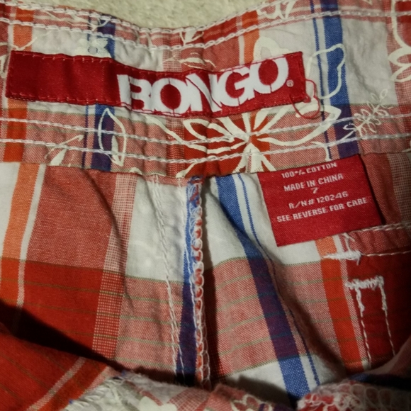 Bongo Red White & Blue Rhinestone Shorts Sz 7 - Picture 5 of 7